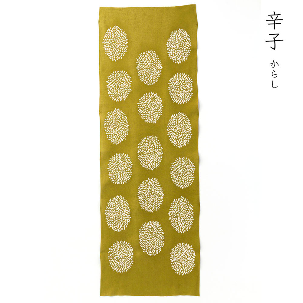 型染めの手ぬぐい＜狢菊（むじなぎく）＞｜作り手 山内武志さん（山内染色工房／アトリエぬいや）【ネコポス対応可】t038