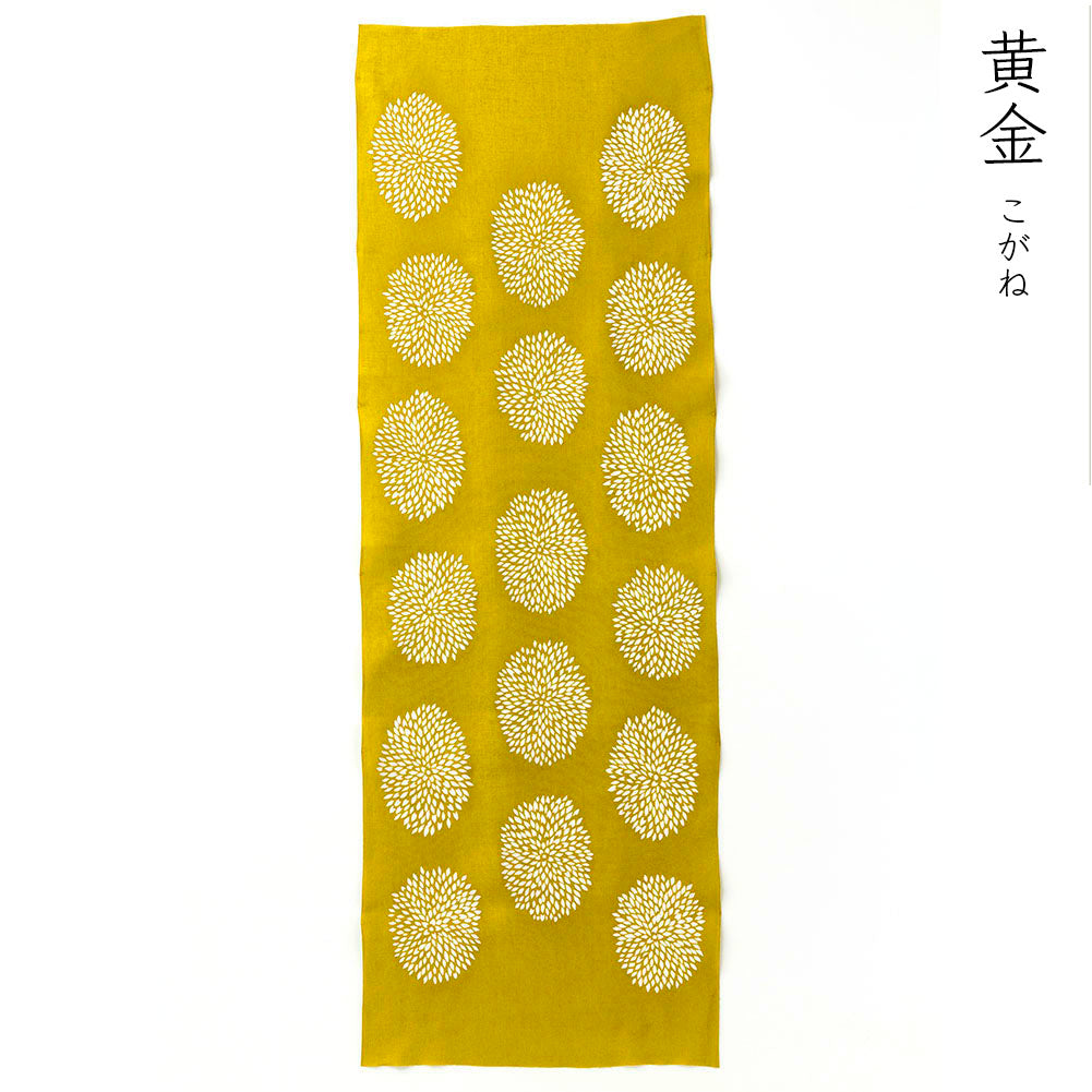 型染めの手ぬぐい＜狢菊（むじなぎく）＞｜作り手 山内武志さん（山内染色工房／アトリエぬいや）【ネコポス対応可】t038