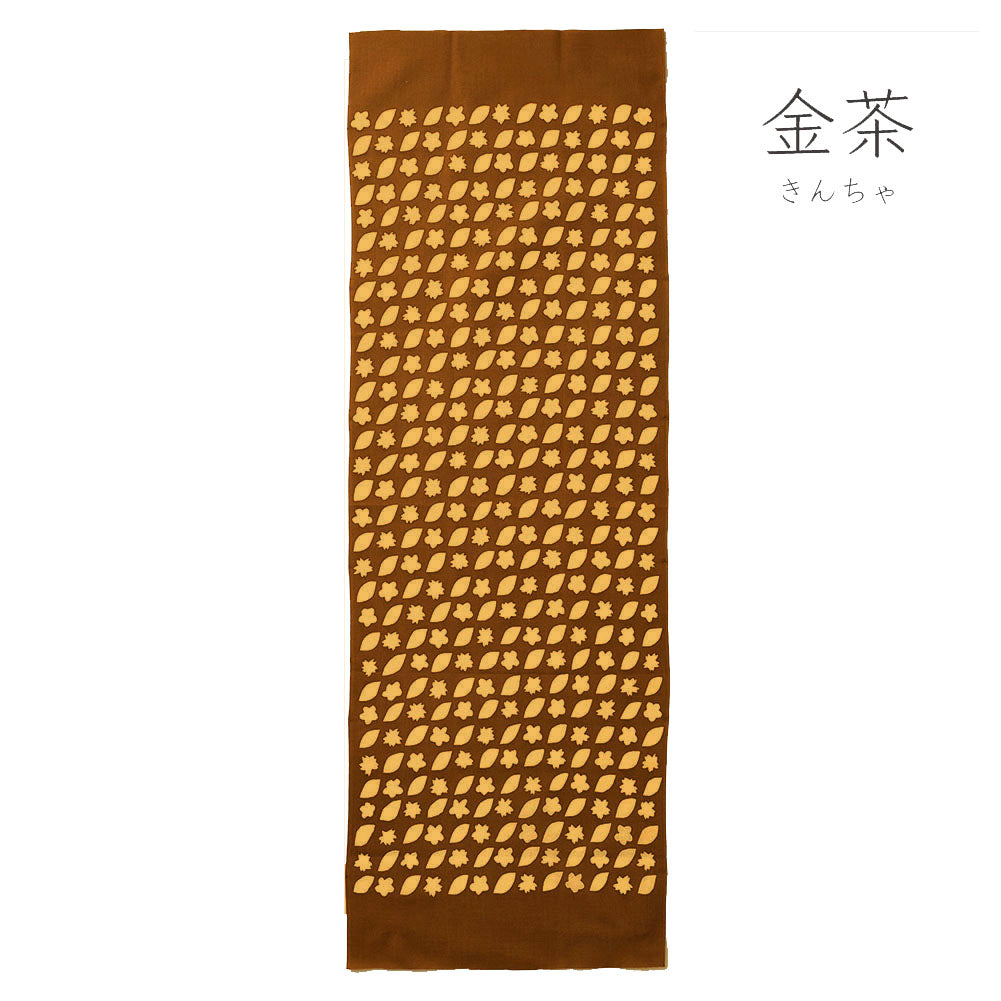 型染めの手ぬぐい＜花便り＞ 梅桜に若葉｜ 山内武志さん（山内染色工房・アトリエぬいや）【ネコポス対応可】