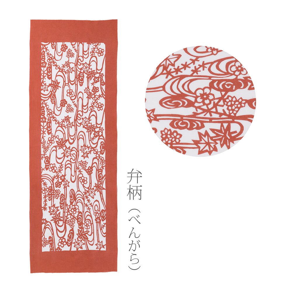 型染めの手ぬぐい ＜桜楓流水紋（おうふうりゅうすいもん）＞｜山内武志さん（山内染色工房・アトリエぬいや）【ネコポス対応可】