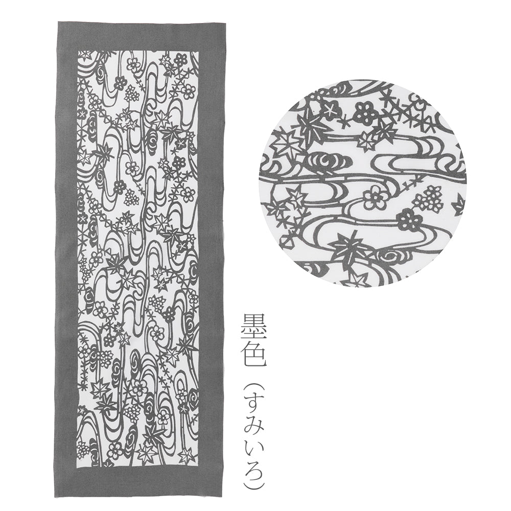 型染めの手ぬぐい ＜桜楓流水紋（おうふうりゅうすいもん）＞｜山内武志さん（山内染色工房・アトリエぬいや）【ネコポス対応可】