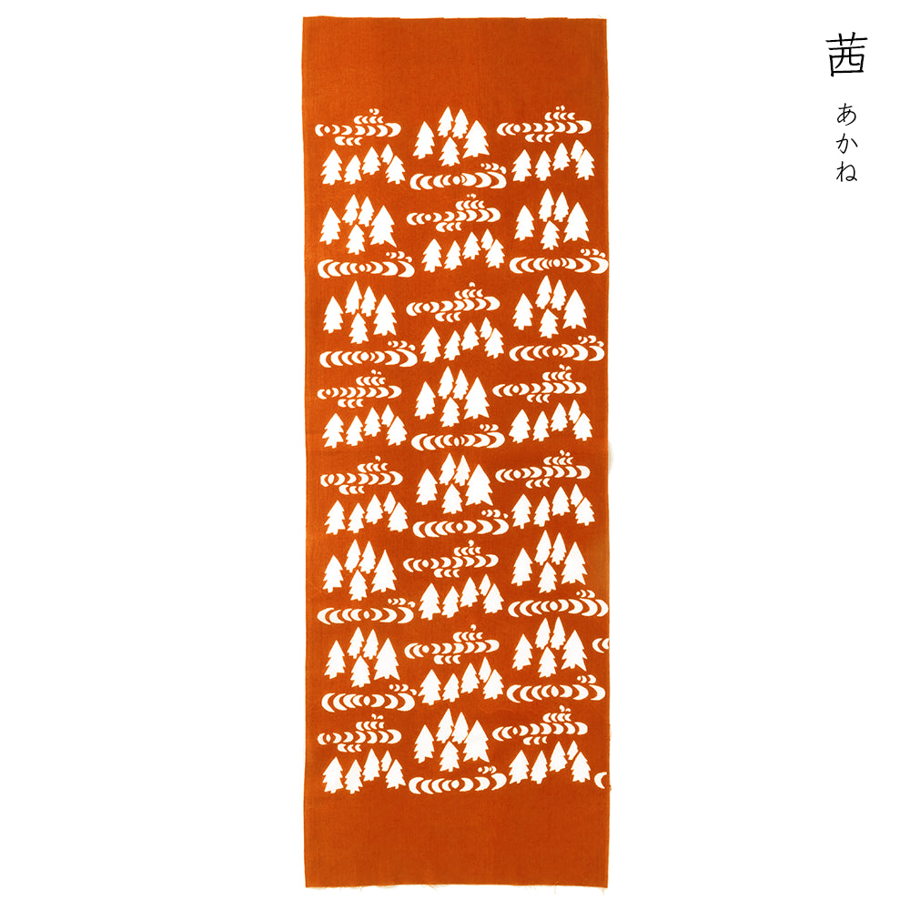 型染めの手ぬぐい ＜森と湖＞｜山内武志さん（山内染色工房・アトリエぬいや）【ネコポス対応可】