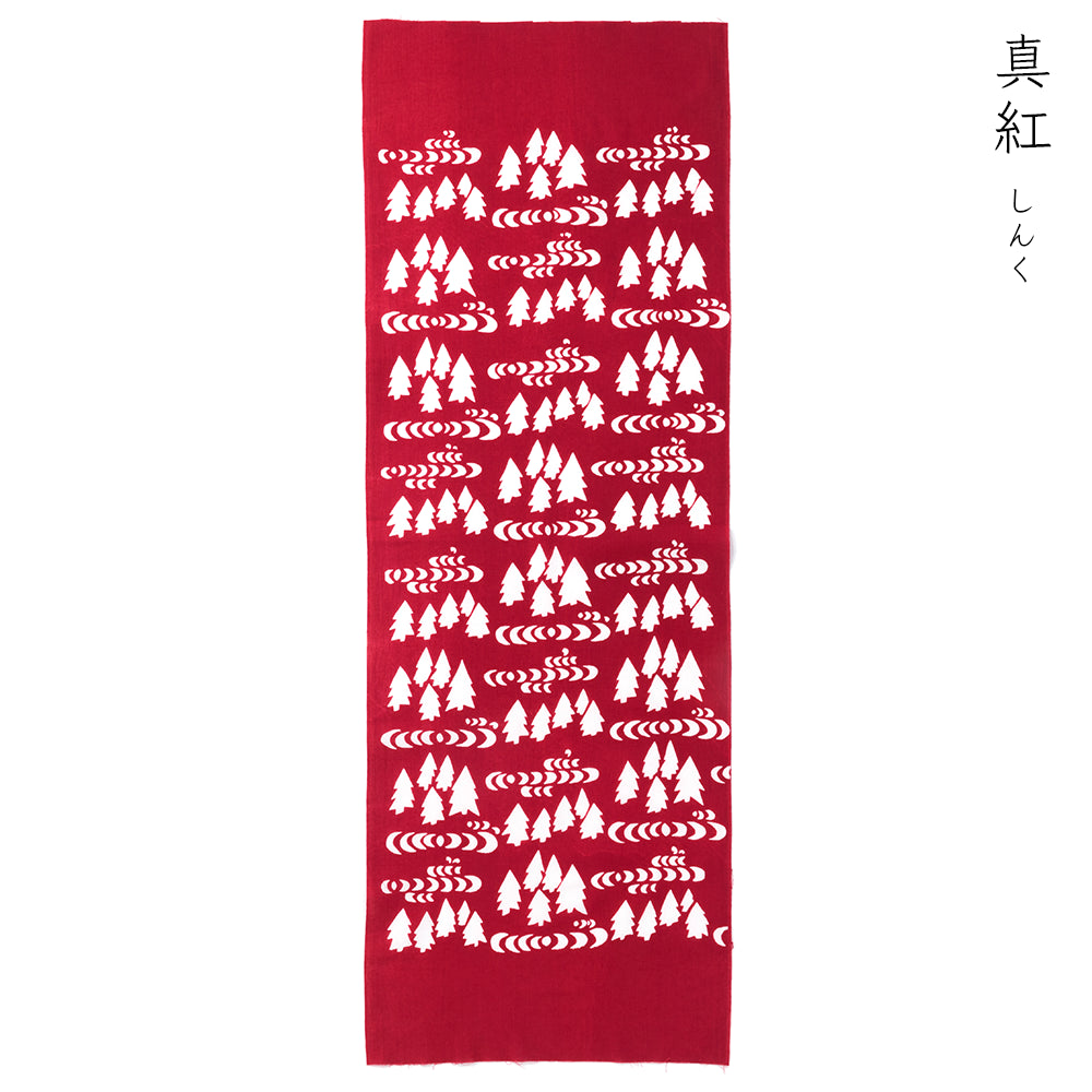 型染めの手ぬぐい ＜森と湖＞｜山内武志さん（山内染色工房・アトリエぬいや）【ネコポス対応可】