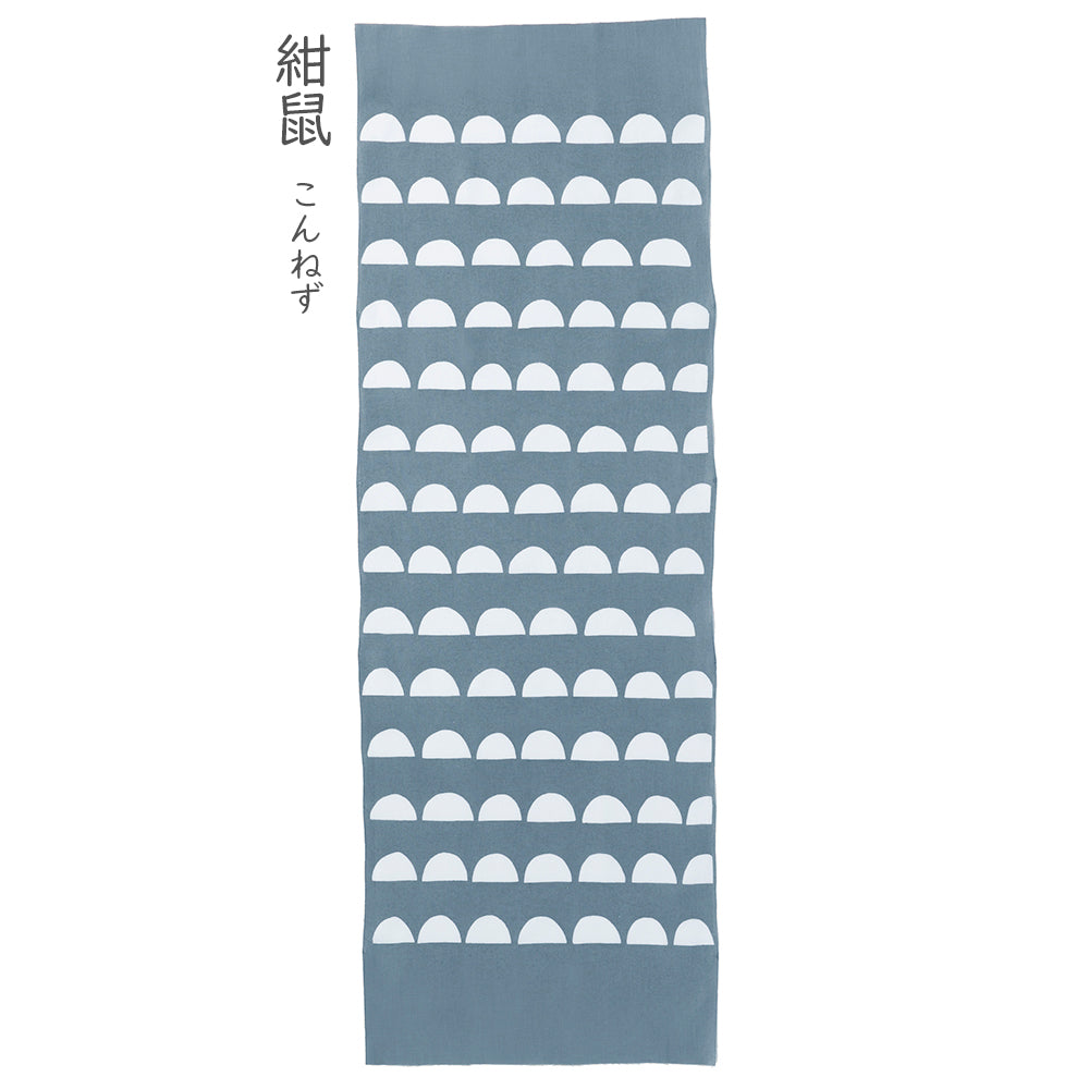 型染めの手ぬぐい＜かまぼこ＞半丸うろこ｜山内武志さん（山内染色工房・アトリエぬいや）【ネコポス対応可】