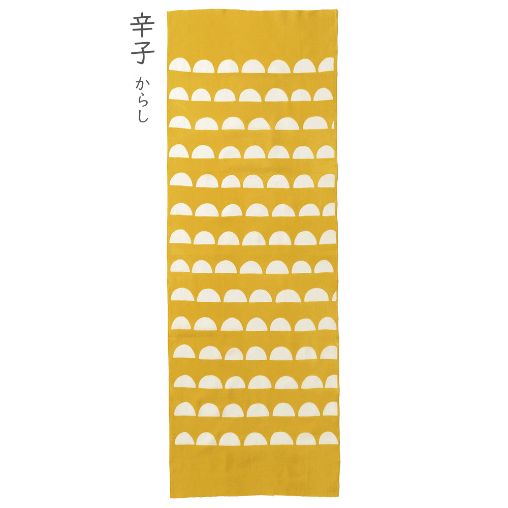 型染めの手ぬぐい＜かまぼこ＞半丸うろこ｜山内武志さん（山内染色工房・アトリエぬいや）【ネコポス対応可】