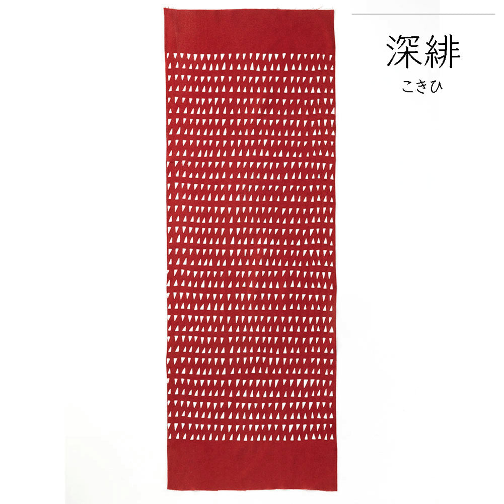 型染めの手ぬぐい ＜ハリネズミ（飛び鉋）＞ ｜山内武志さん（山内染色工房・アトリエぬいや）【ネコポス対応可】
