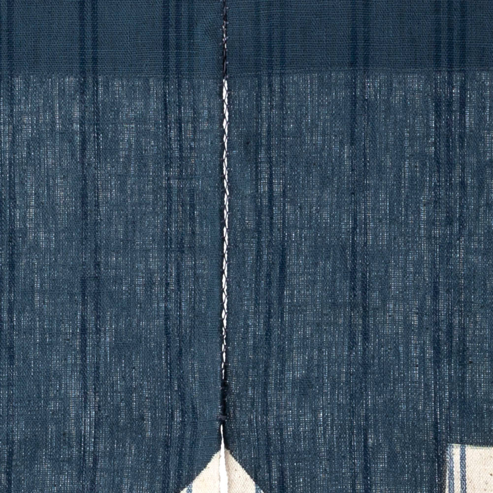 【縞布】型染めののれん ＜四角と家＞｜山内武志さん（山内染色工房・アトリエぬいや） 暖簾,タペストリー,民藝