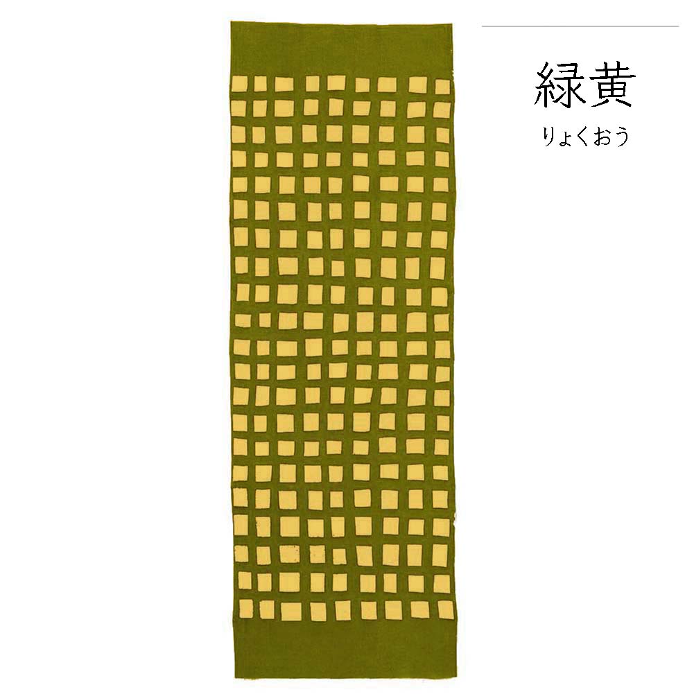 型染めの手ぬぐい  ＜窓文（窓格子）＞｜ 山内武志さん（山内染色工房・アトリエぬいや）【ネコポス対応可】