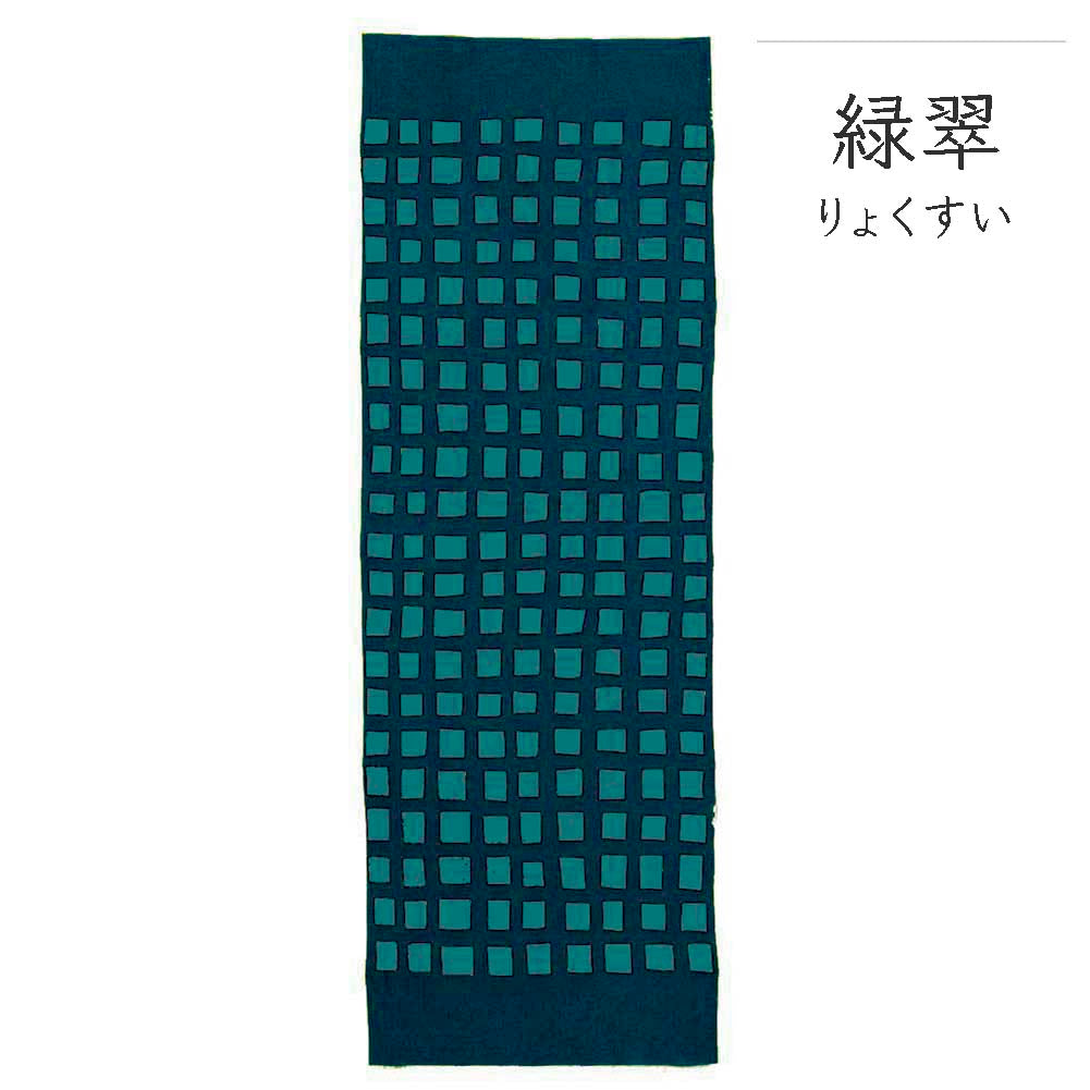型染めの手ぬぐい  ＜窓文（窓格子）＞｜ 山内武志さん（山内染色工房・アトリエぬいや）【ネコポス対応可】