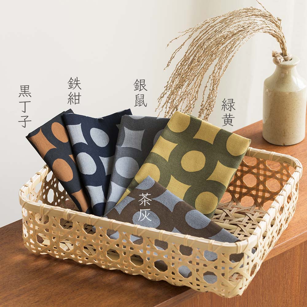 型染めの手ぬぐい＜輪つなぎ（大）＞｜山内武志さん（山内染色工房・アトリエぬいや）【ネコポス対応可】浜松,民藝