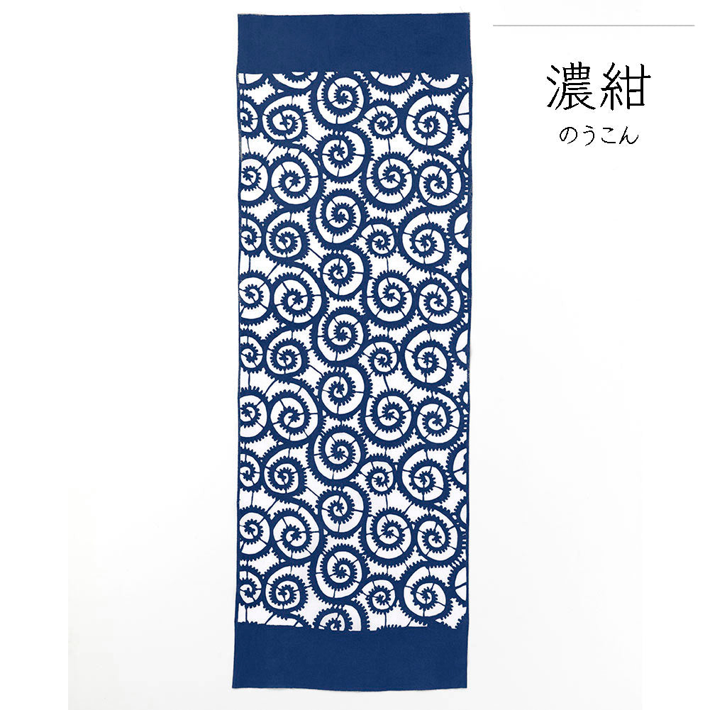 型染めの手ぬぐい ＜蛸唐草（たこからくさ）＞ ｜山内武志さん（山内染色工房・アトリエぬいや）【ネコポス対応可】