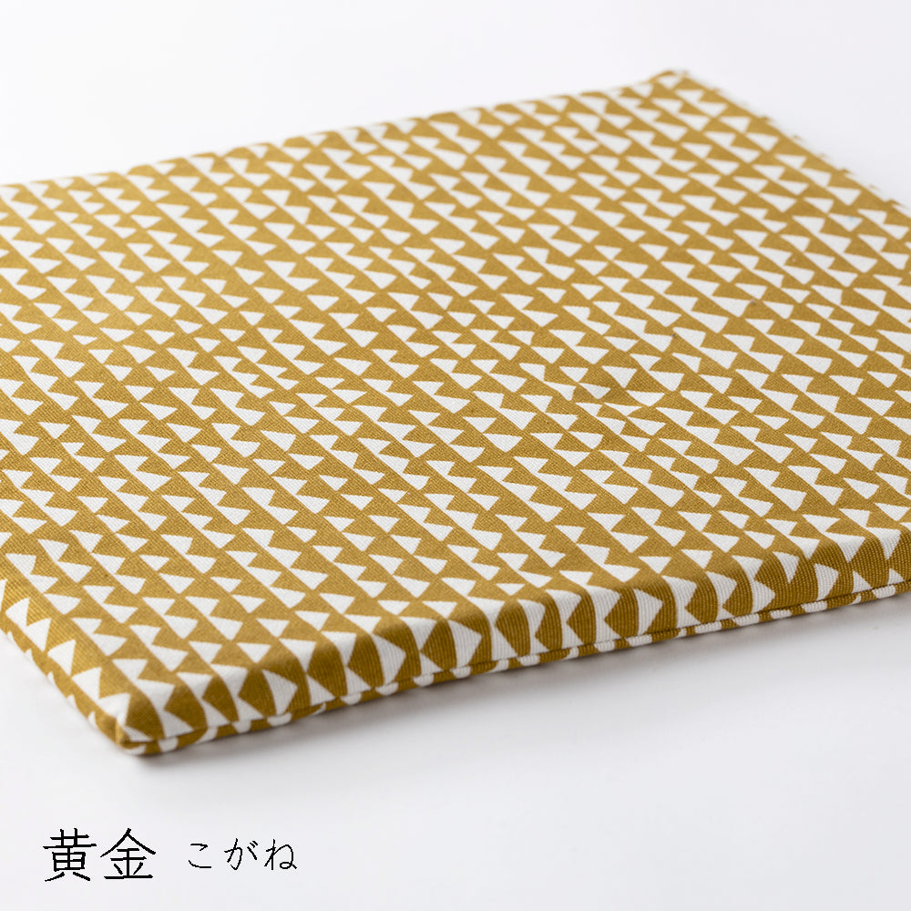 【大】型染めの椅子敷き＜山々＞綿平織（グログラン）｜山内武志さん（山内染色工房／アトリエぬいや） 静岡県浜松市 チェアマット