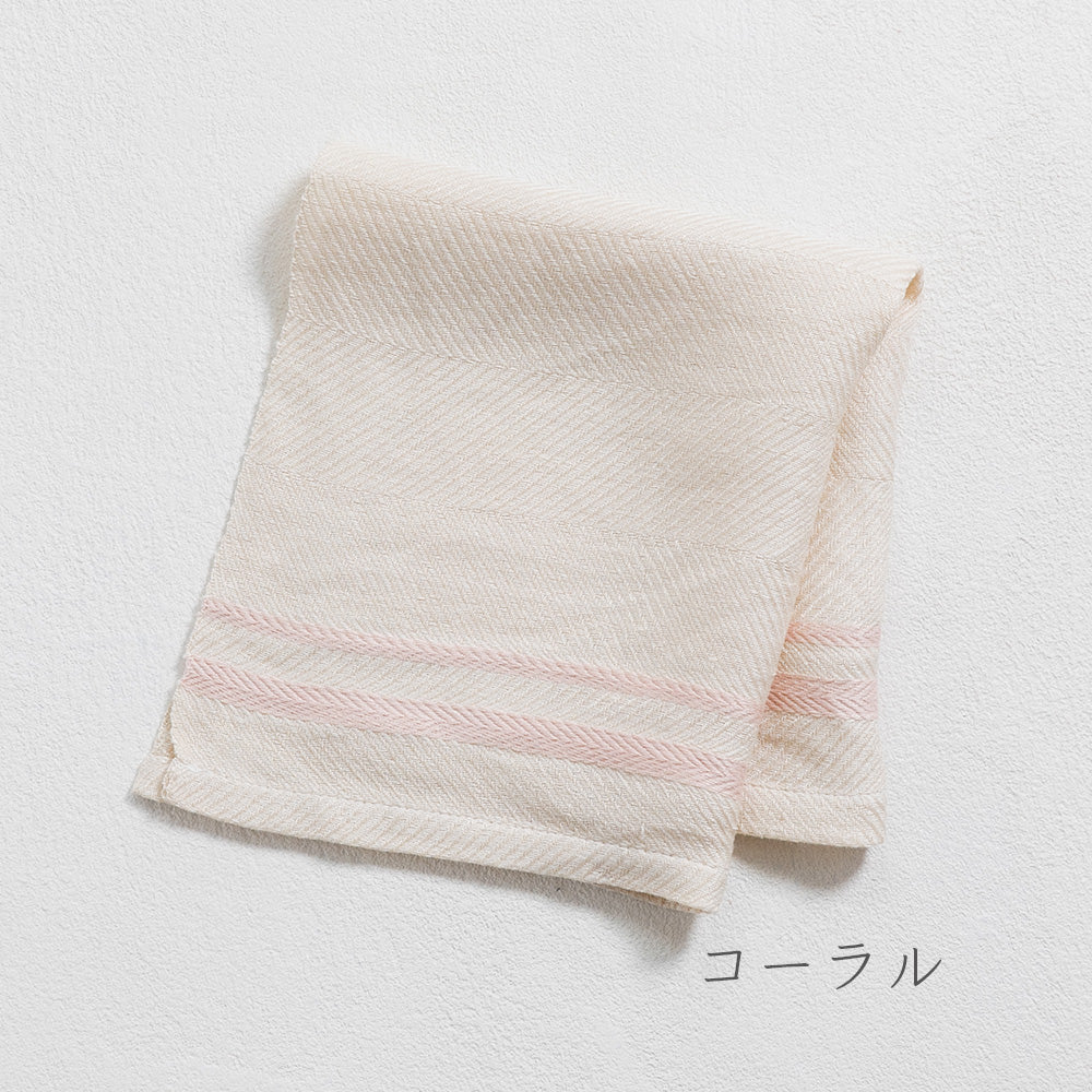 LINE：TH リネス ラインカラーリネン100％キッチンクロス｜工房織座 CUON:E（クオンイー）