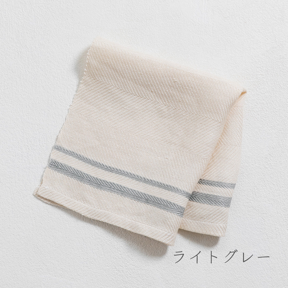 LINE：TH リネス ラインカラーリネン100％キッチンクロス｜工房織座 CUON:E（クオンイー）