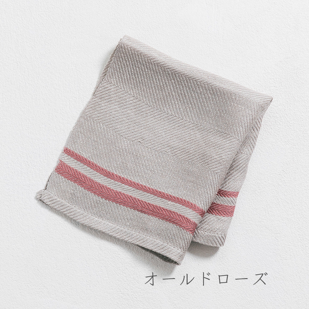 LINE：TH リネス ラインカラーリネン100％キッチンクロス｜工房織座 CUON:E（クオンイー）
