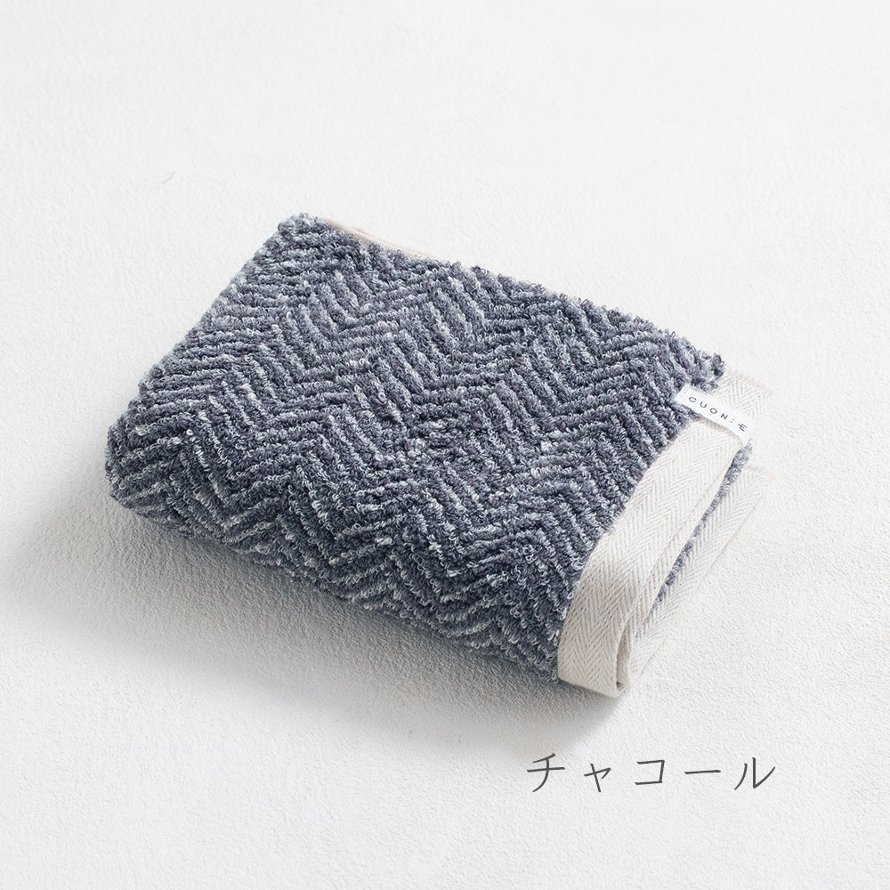 SUFFICE: herringbone サファイス ヘリンボーン ラージフェイスタオル｜工房織座 CUON:E（クオンイー）