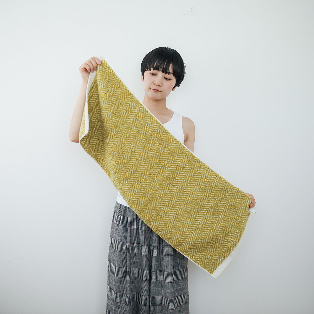 SUFFICE: herringbone サファイス ヘリンボーン ラージフェイスタオル｜工房織座 CUON:E（クオンイー）