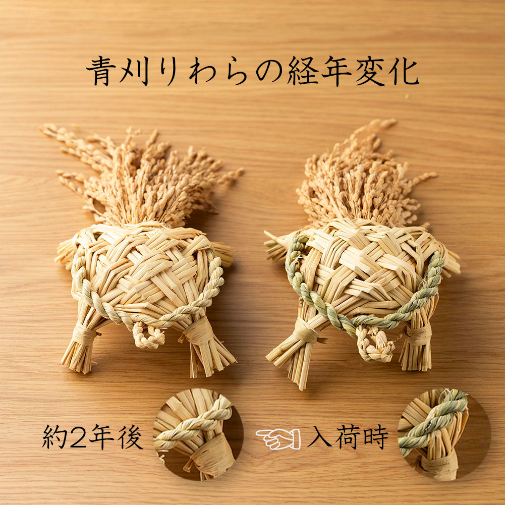 【ご予約】南信州の藁細工 しめ飾り・お正月飾り・厄除け ＜福縄（大／小）＞｜長野県　藁細工 わら細工 手しごと 手仕事 縁起もの お正月飾り