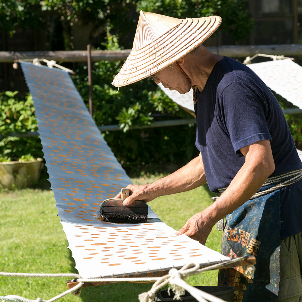 期間限定【木綿】型染めののれん＜宵の富士＞富士山｜山内武志さん（山内染色工房・アトリエぬいや）,暖簾,タペストリー,民藝